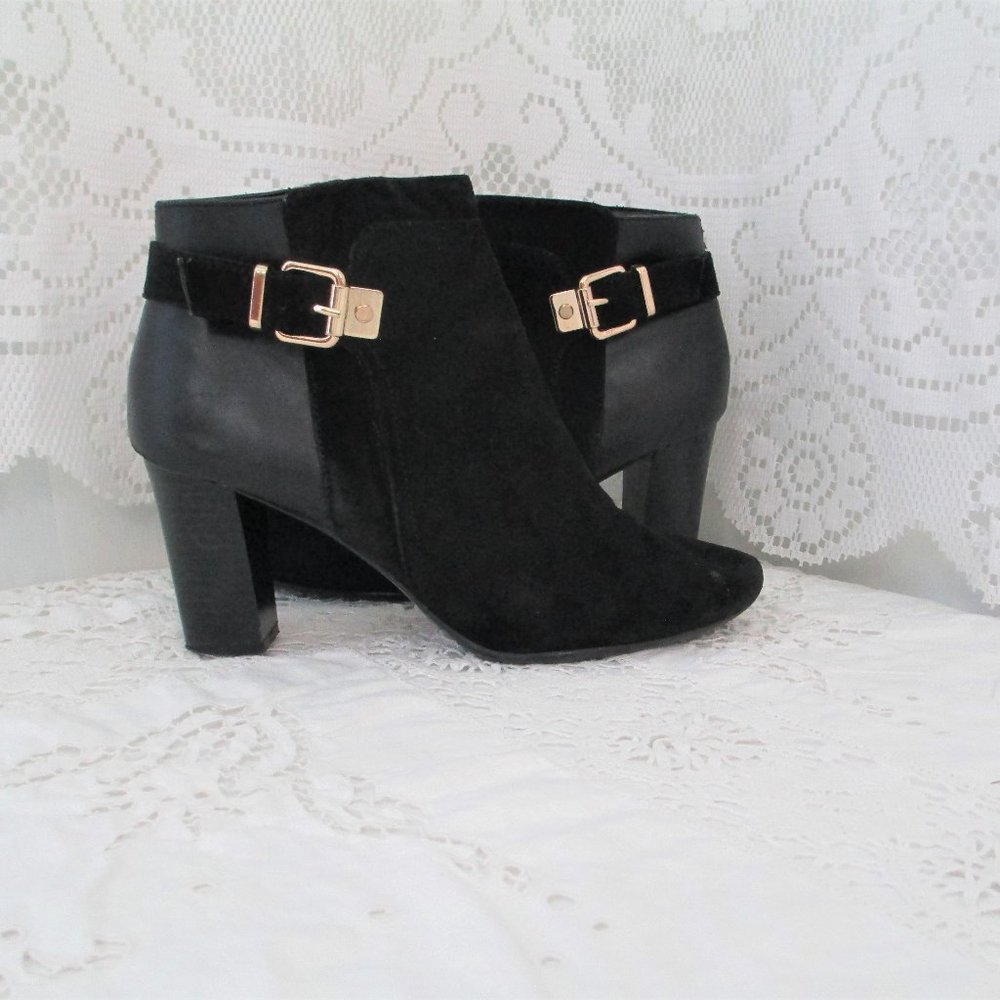 Alfani Step & Flex Black Point Toe Booties
